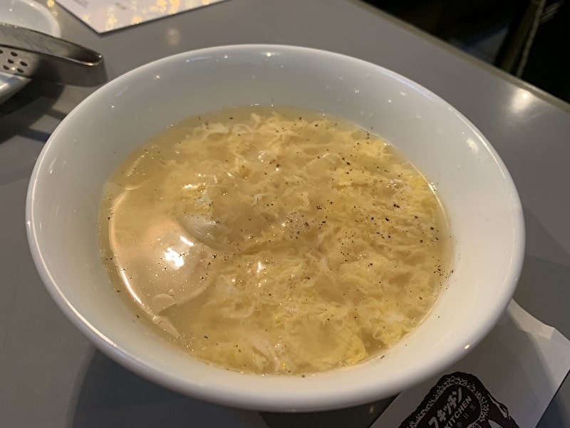 中目黒　BEEFKITCHEN　焼肉　卵スープ
