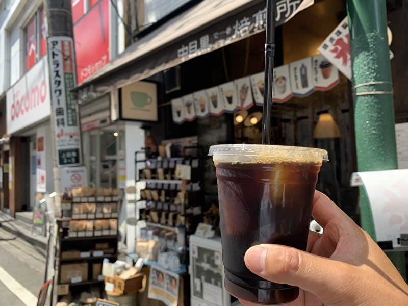 中目黒　豆虎　コーヒー　焙煎　アイスコーヒー