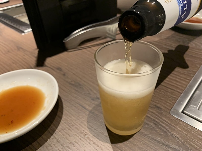 中目黒　焼肉りんご　ノンアルビール