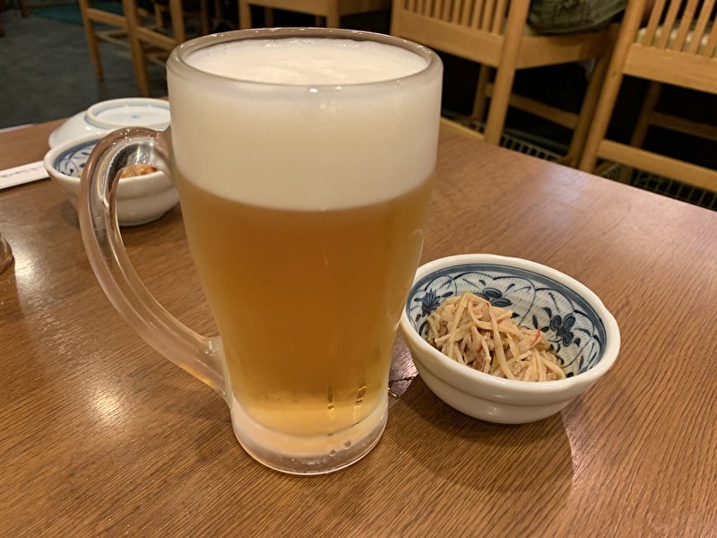 いろは寿司　中目黒　中ビールとお通し