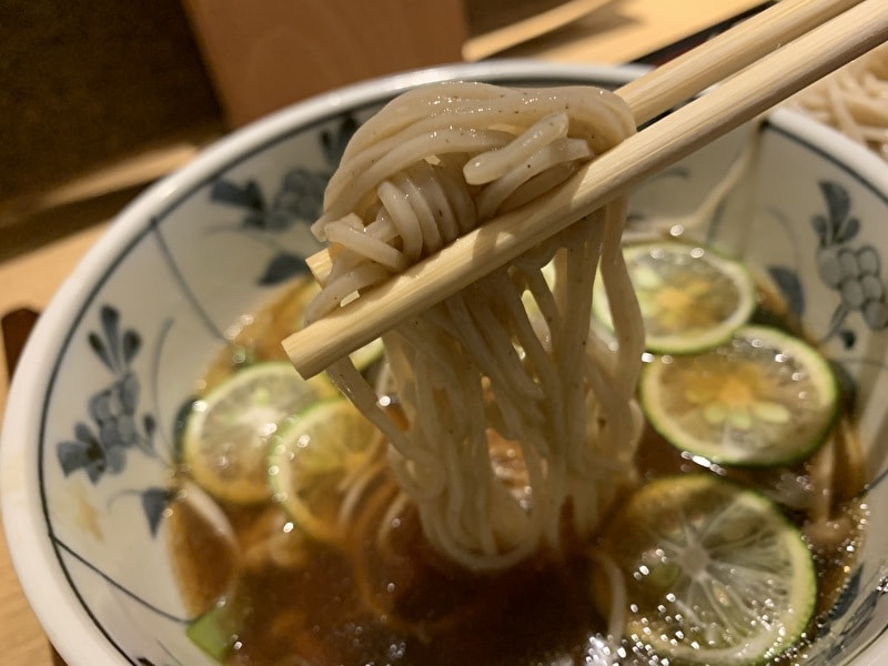 空庵 中目黒 蕎麦 すだち鴨そば