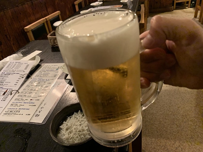 中目黒 串若丸 生ビール