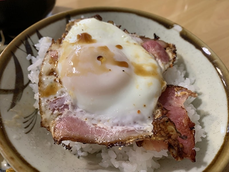 中目黒 定食みゆき ベーコンエッグのっけ