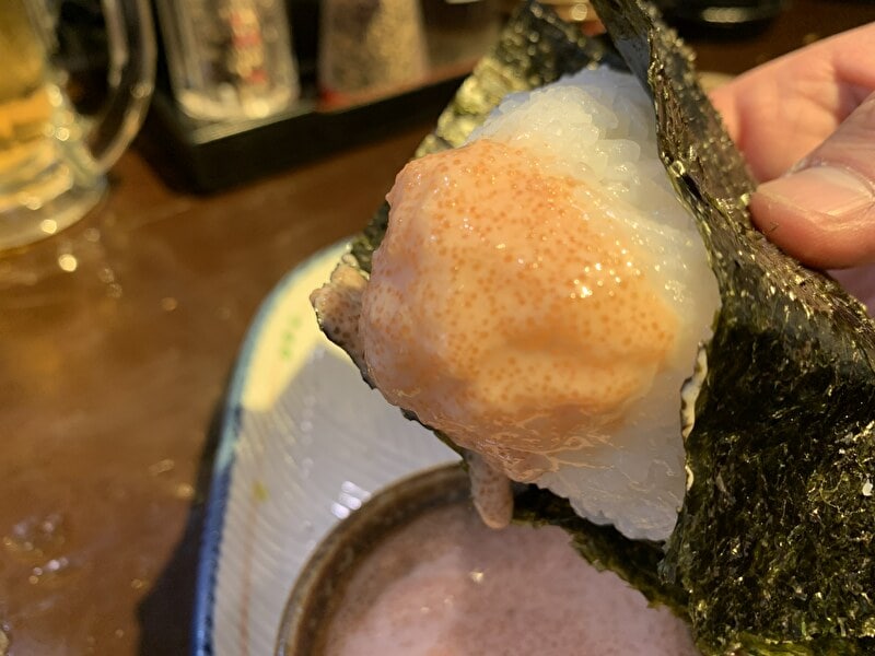 神泉 麺の坊 砦 明太子おむすび